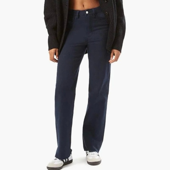 NWT, WeWoreWhat Women’s High Rise Dad Raw Hem Jeans in French Navy, Size 26 - Picture 1 of 12